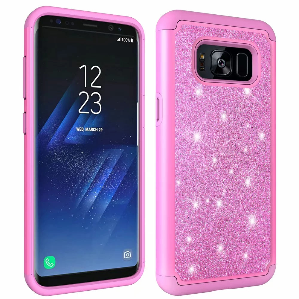 flash phone case all inclusive soft edge PC hard shell 2 in 1 anti-fall silicone for Samsung Galaxy S8