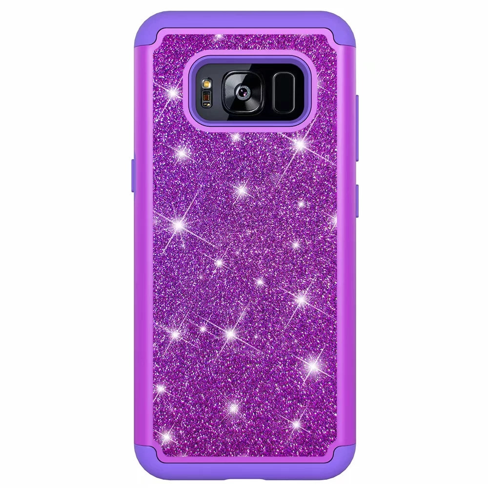 flash phone case all inclusive soft edge PC hard shell 2 in 1 anti-fall silicone for Samsung Galaxy S8