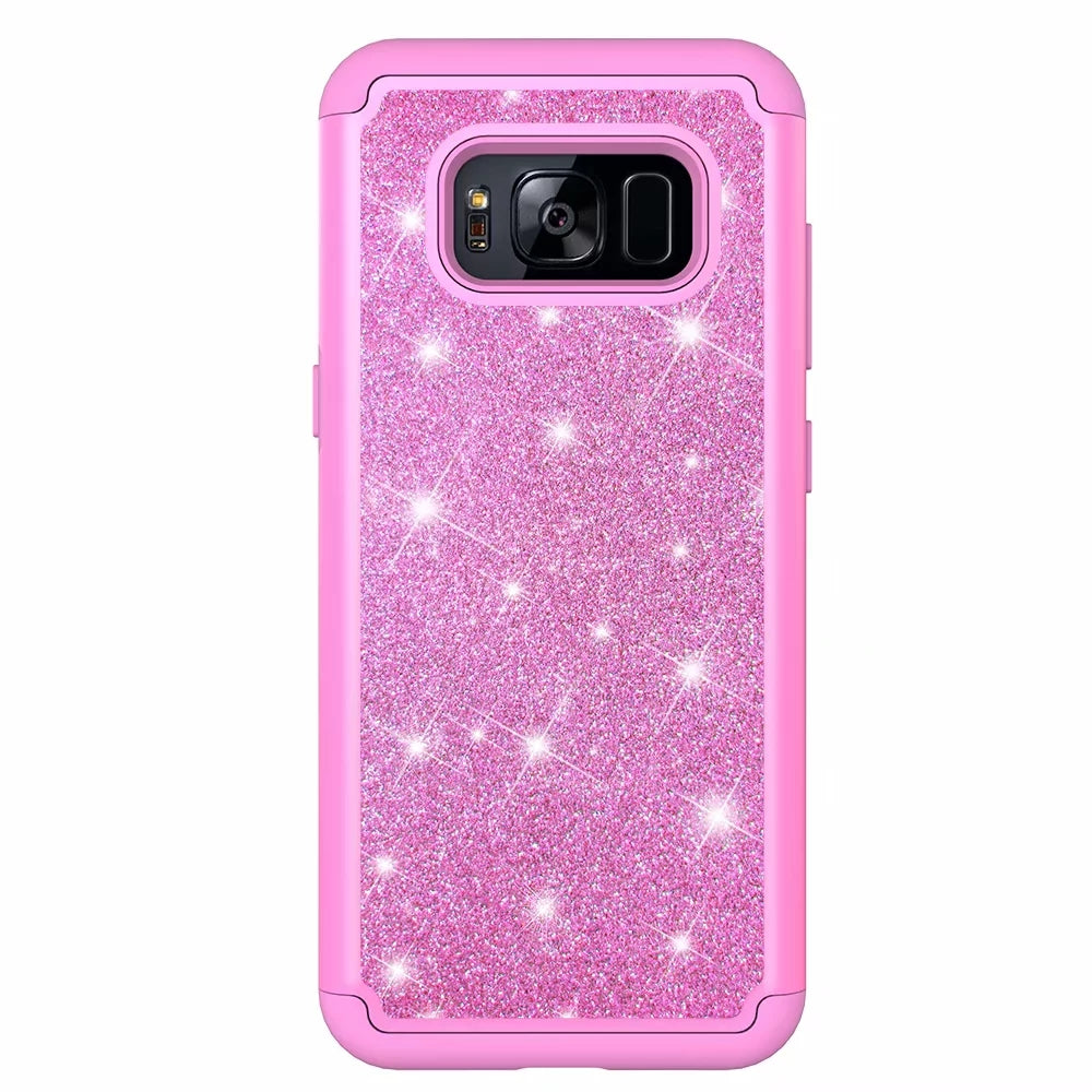 flash phone case all inclusive soft edge PC hard shell 2 in 1 anti-fall silicone for Samsung Galaxy S8