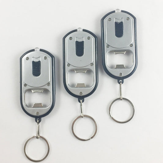 Fashion LED Beer Bottle Opener Keychain Key Ring Chain Bar Tool Bag Wallet Decor