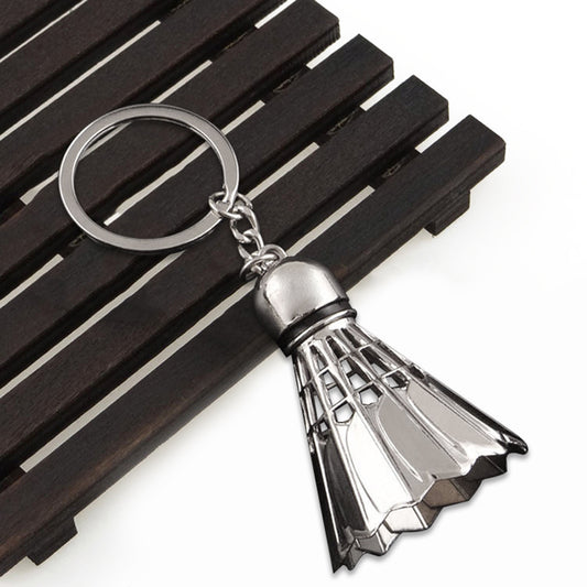 Sports Badminton Keychain Unisex Zinc Alloy Keyring Bag Hangings Car Key Chain