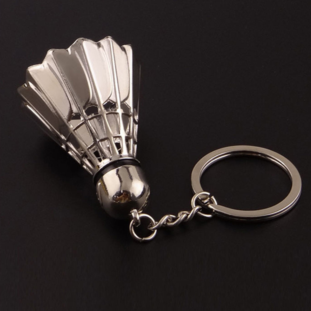 Sports Badminton Keychain Unisex Zinc Alloy Keyring Bag Hangings Car Key Chain