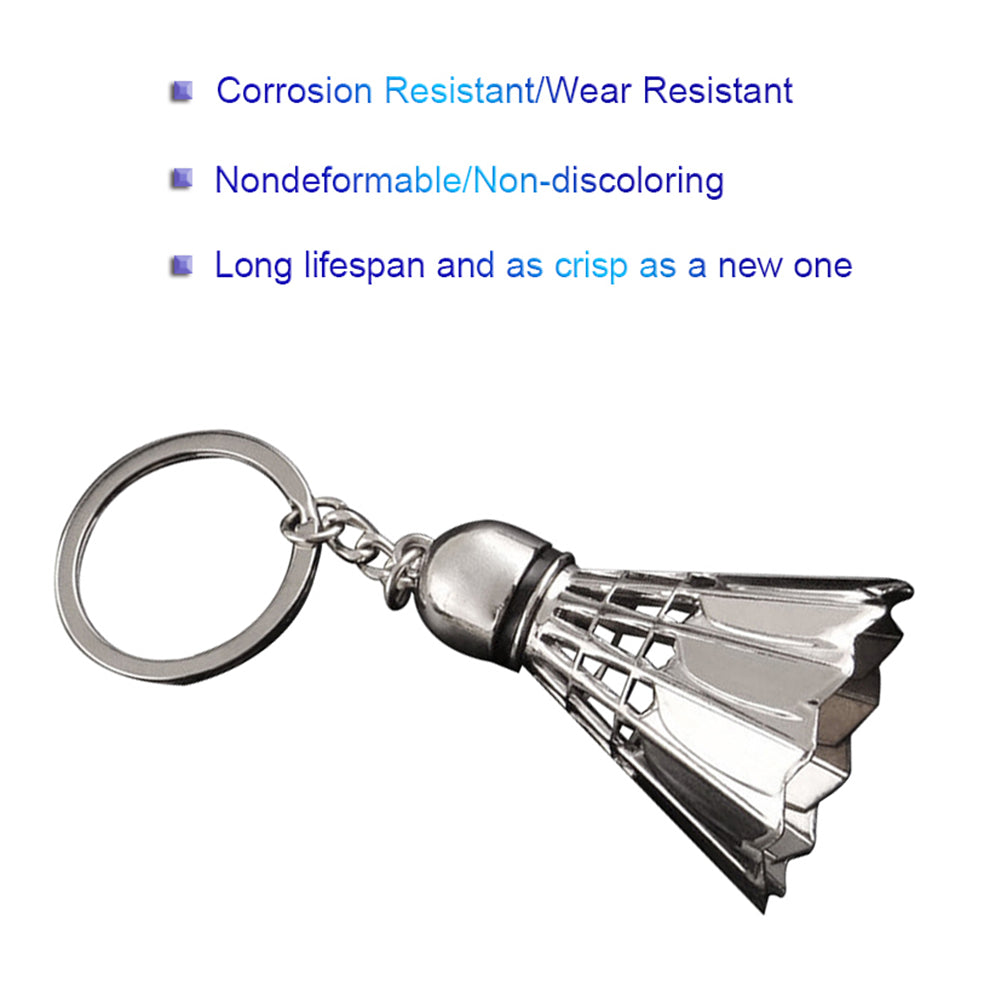 Sports Badminton Keychain Unisex Zinc Alloy Keyring Bag Hangings Car Key Chain