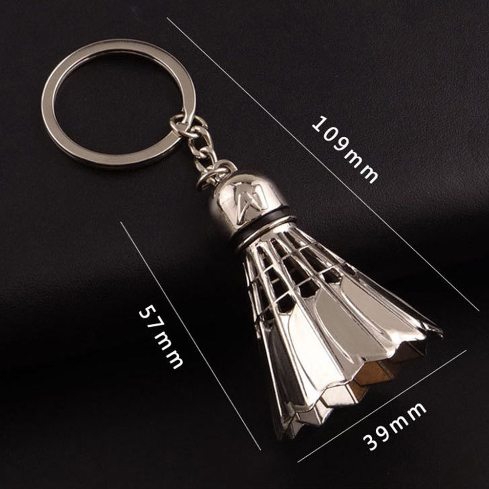 Sports Badminton Keychain Unisex Zinc Alloy Keyring Bag Hangings Car Key Chain