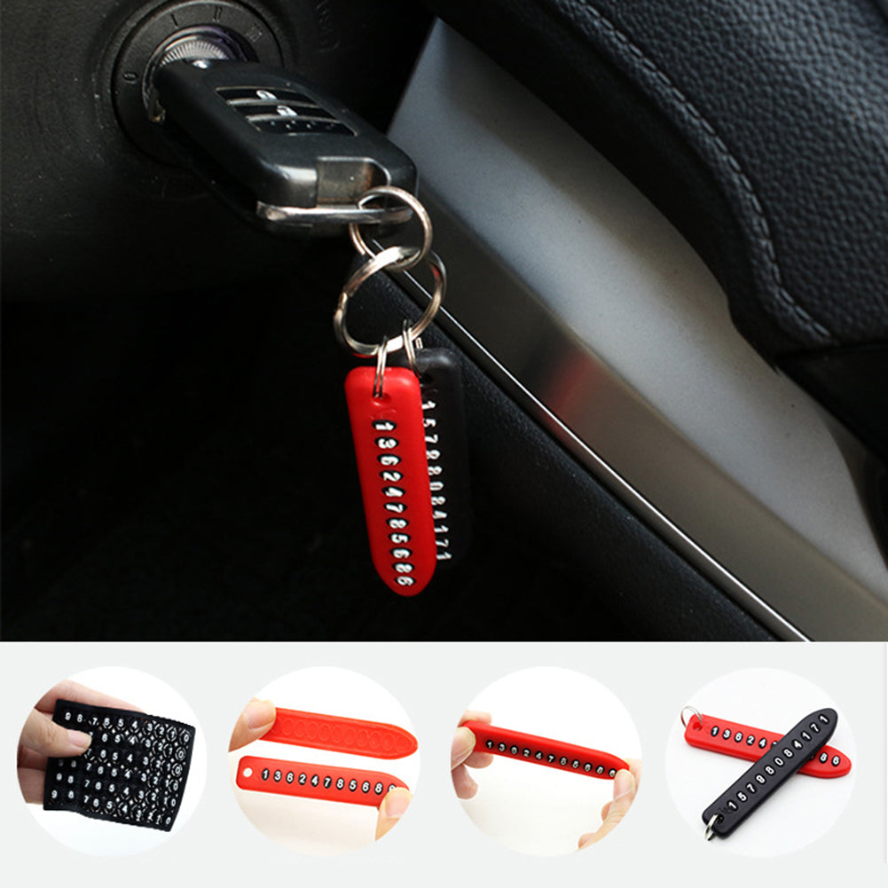 DIY Anti-Lost Phone Number Mark Keychain Pendant Car Key Handbag Hanging Decor