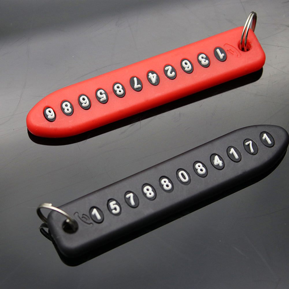 DIY Anti-Lost Phone Number Mark Keychain Pendant Car Key Handbag Hanging Decor