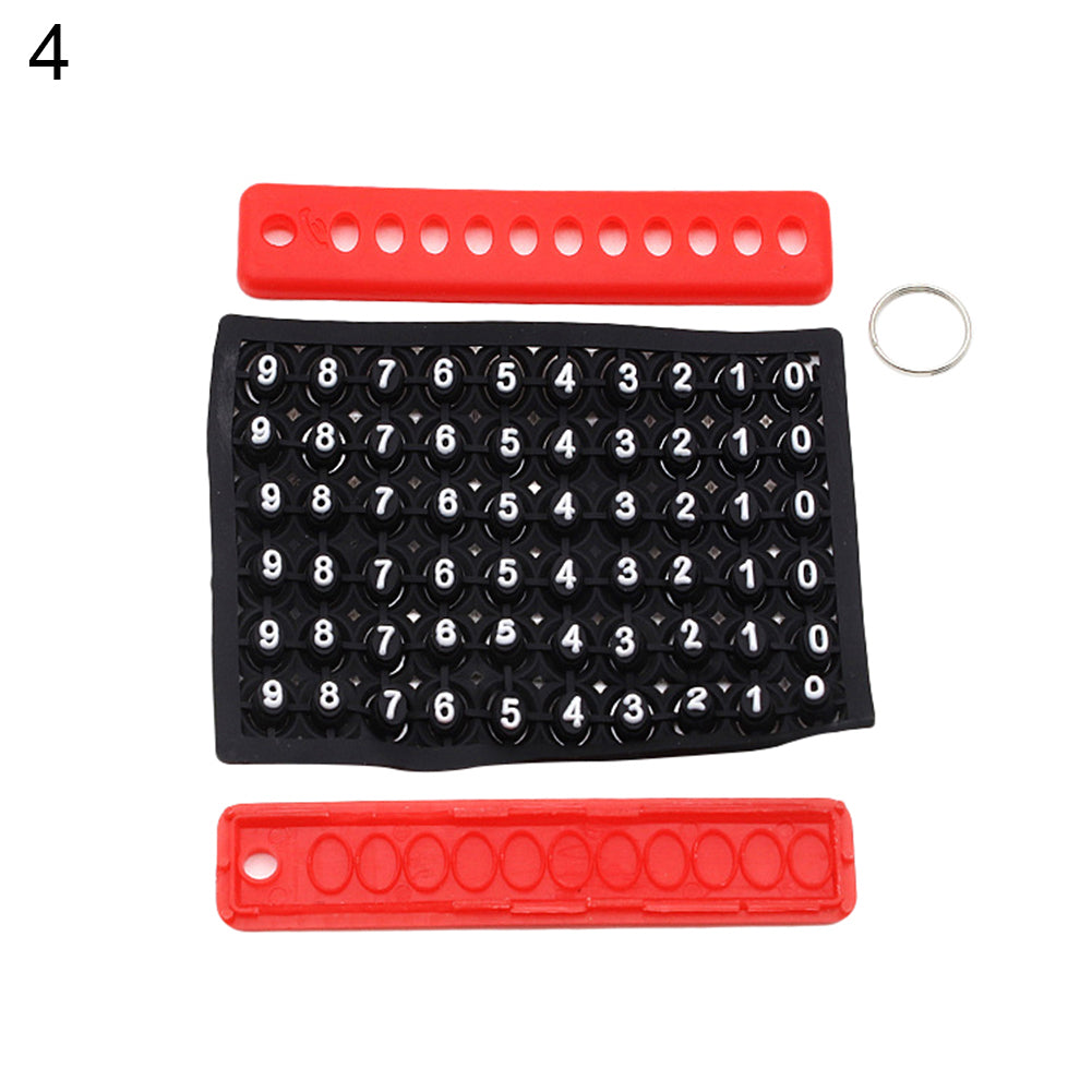 DIY Anti-Lost Phone Number Mark Keychain Pendant Car Key Handbag Hanging Decor