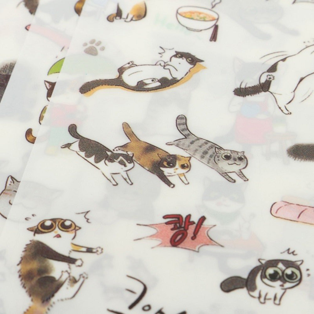 6Sheets Cute Cartoon Cat Girl Album Diary Calendar Craft Scrapbooking Sticker