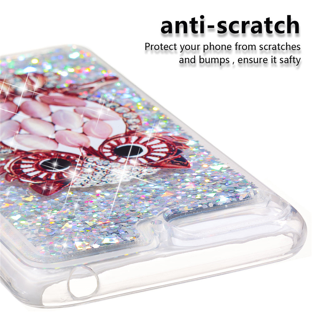 Mobile phone case liquid TPU full soft quicksand anti-fall mobile phone case for Huawei Y6 2018 - Glory 7A - 7A Pro Seashell cat