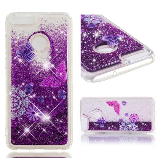 TPU full soft quicksand shatter-resistant mobile phone case for Huawei to enjoy 7S - Imagine 7S  butterfly