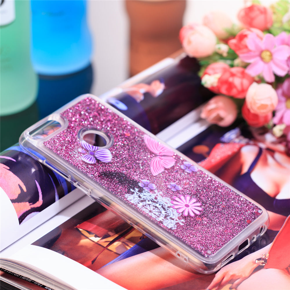 TPU full soft quicksand shatter-resistant mobile phone case for Huawei to enjoy 7S - Imagine 7S  butterfly