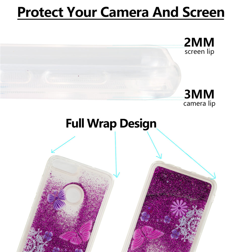 TPU full soft quicksand shatter-resistant mobile phone case for Huawei to enjoy 7S - Imagine 7S  butterfly