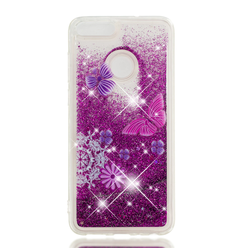 TPU full soft quicksand shatter-resistant mobile phone case for Huawei to enjoy 7S - Imagine 7S  butterfly