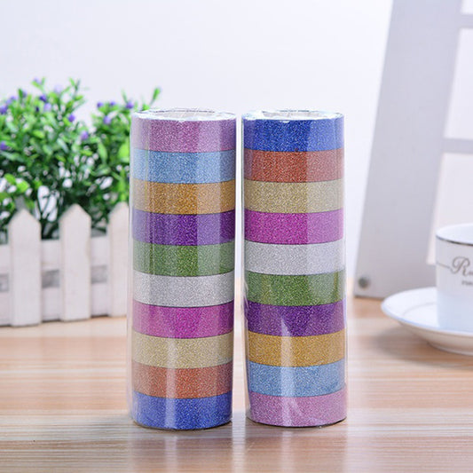 10 Pcs Washi Paper Adhesive Tape DIY Craft Stickers Albums Decor 1.5cmx3m