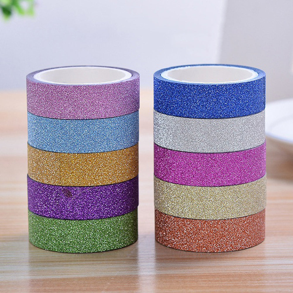 10 Pcs Washi Paper Adhesive Tape DIY Craft Stickers Albums Decor 1.5cmx3m