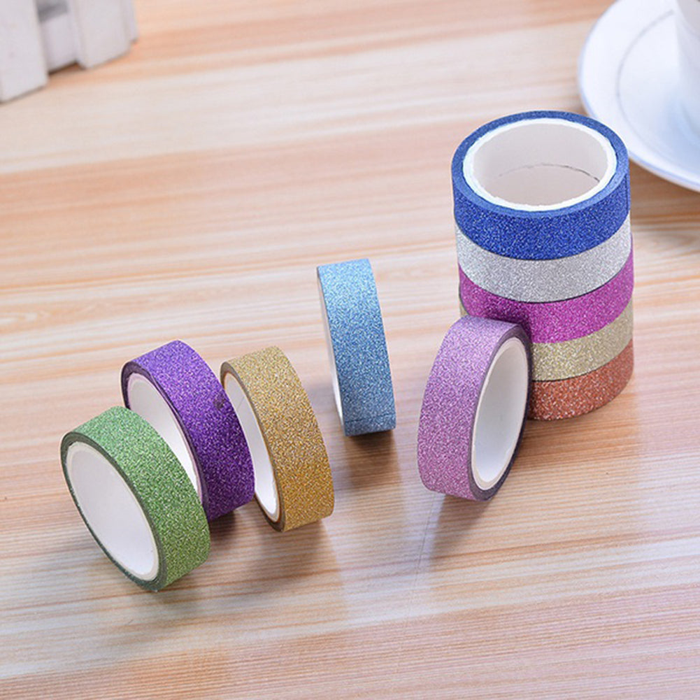 10 Pcs Washi Paper Adhesive Tape DIY Craft Stickers Albums Decor 1.5cmx3m