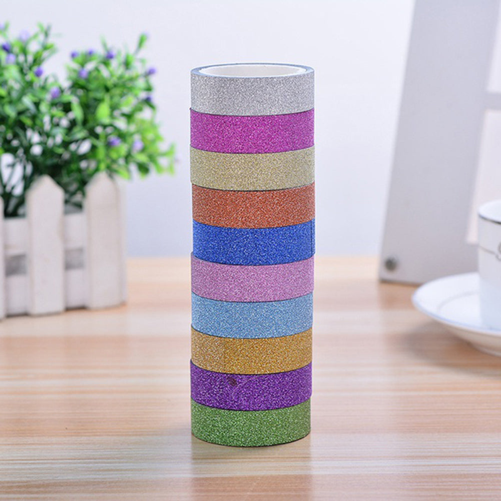 10 Pcs Washi Paper Adhesive Tape DIY Craft Stickers Albums Decor 1.5cmx3m