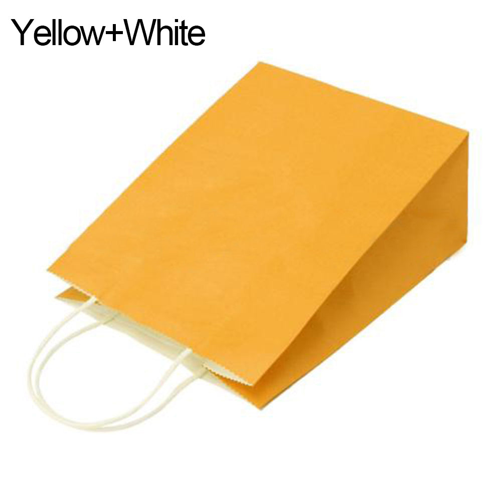 Colored Paper Carry Bag with Handle for Present Wedding Party Birthday Gift