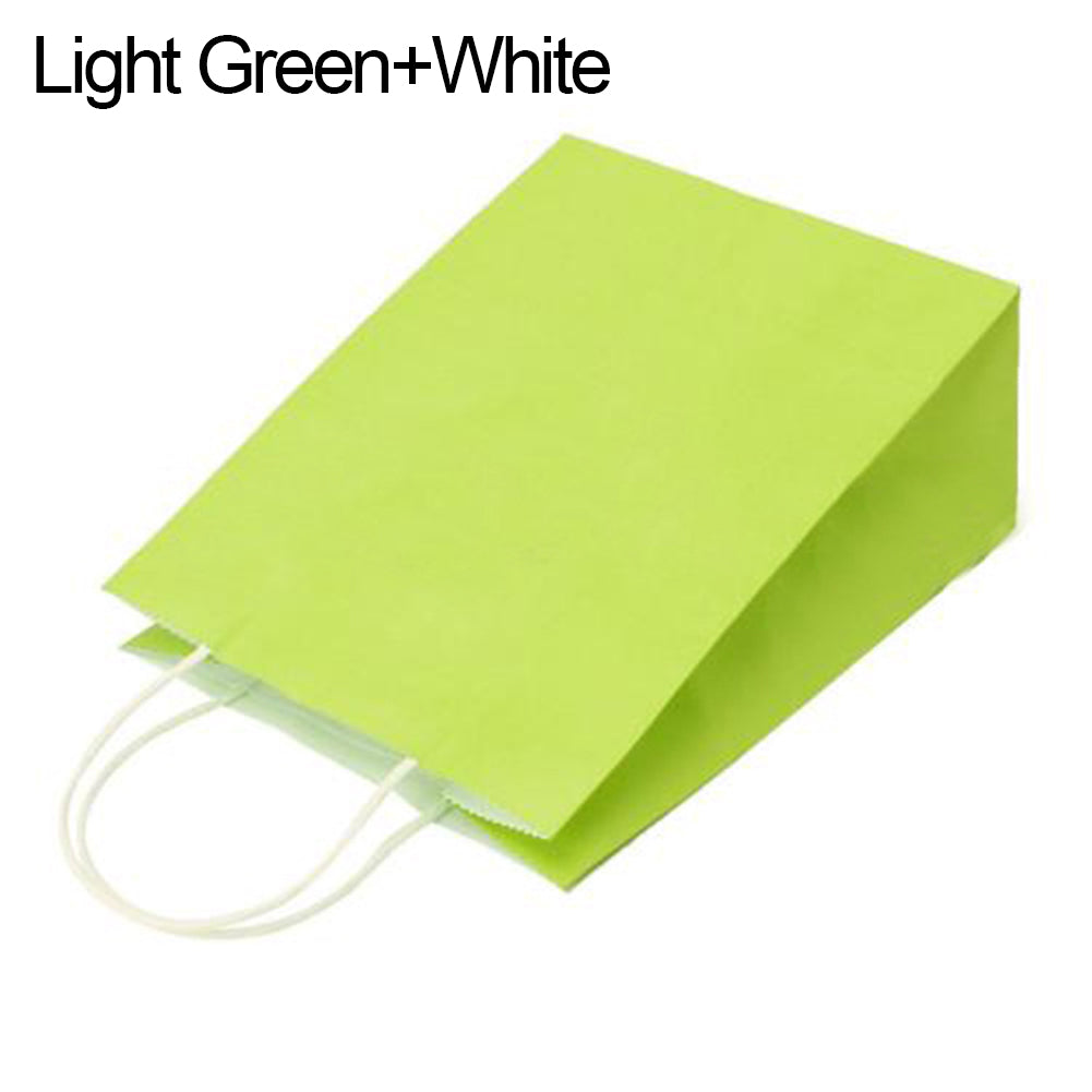 Colored Paper Carry Bag with Handle for Present Wedding Party Birthday Gift