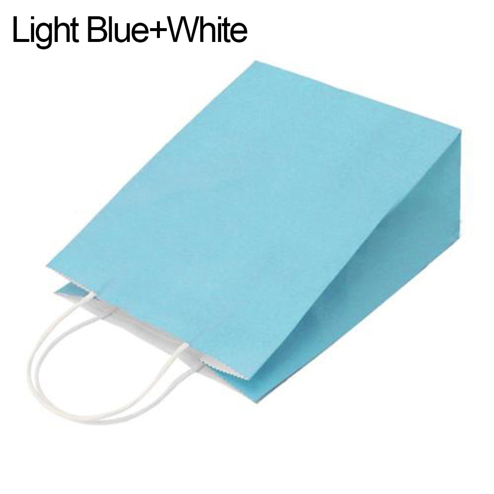 Colored Paper Carry Bag with Handle for Present Wedding Party Birthday Gift
