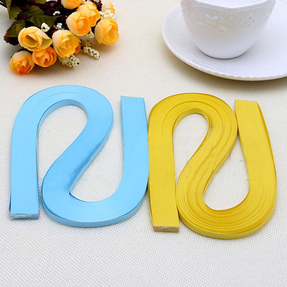 Handmade 120 Stripes 5mm Width Quilling Origami Paper Pure Colour DIY Tool Gift