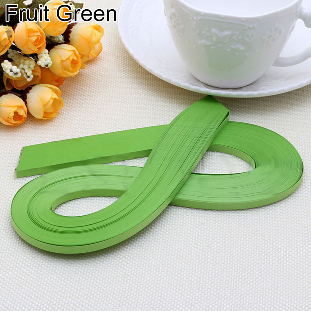 Handmade 120 Stripes 5mm Width Quilling Origami Paper Pure Colour DIY Tool Gift