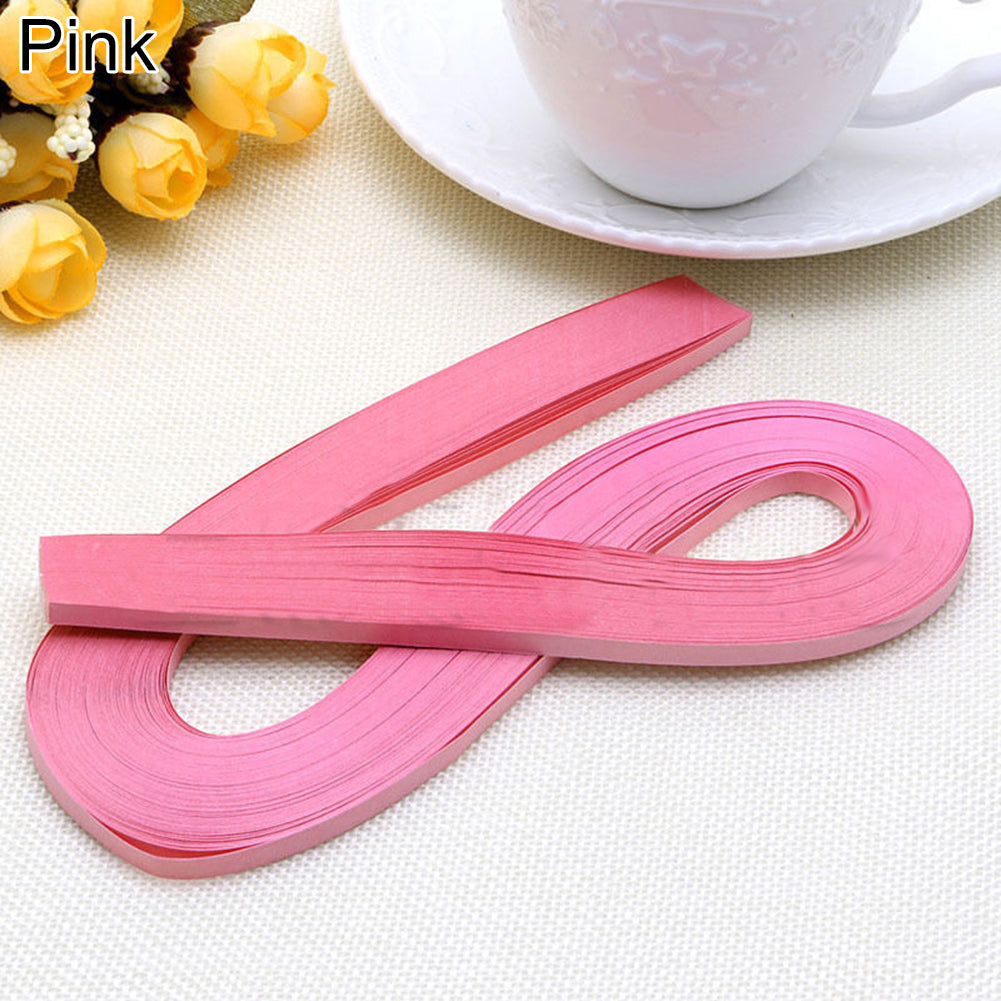Handmade 120 Stripes 5mm Width Quilling Origami Paper Pure Colour DIY Tool Gift