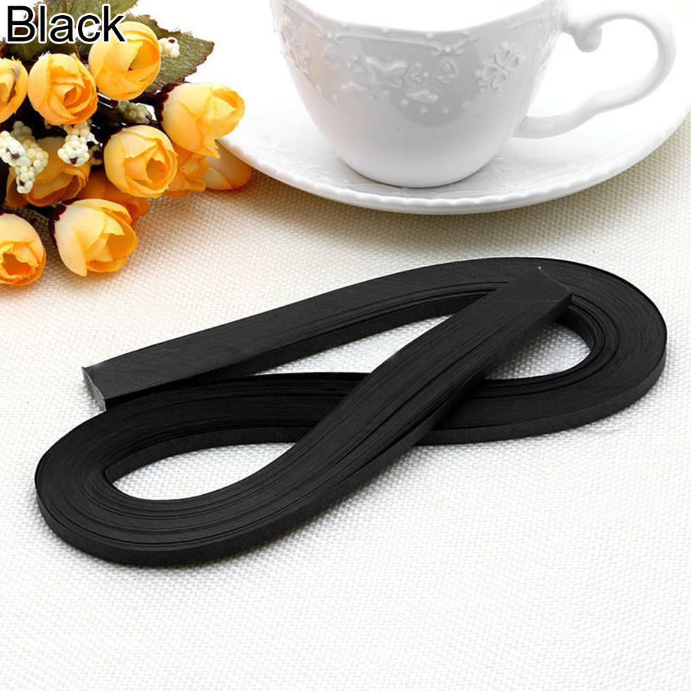 Handmade 120 Stripes 5mm Width Quilling Origami Paper Pure Colour DIY Tool Gift