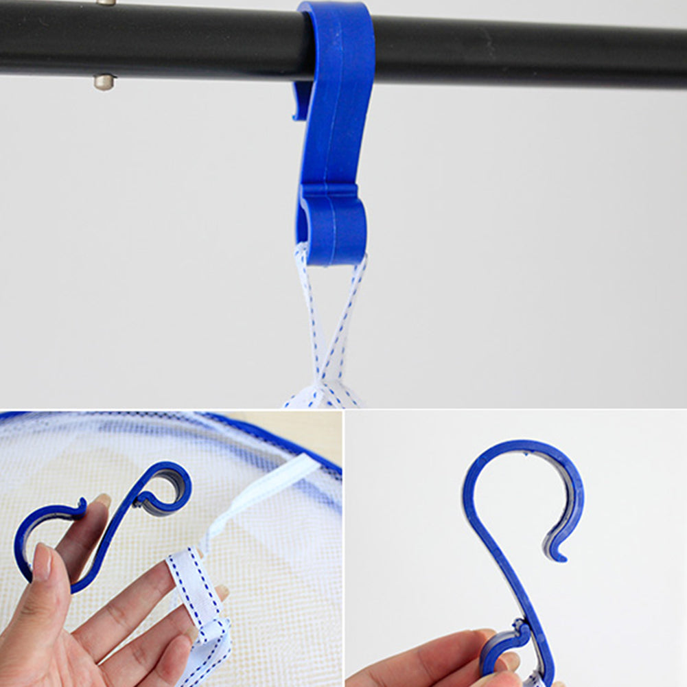 Foldable Double Layers Clothes Laundry Hanging Drying Rack Basket Mesh Tent Net