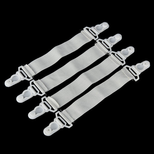 4 Pcs Bed Sheet Mattress Fasteners Elastic Grippers Blankets Clip Holder Strap