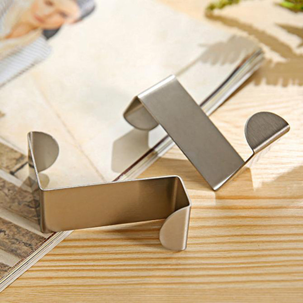 2Pcs S Shape Stainless Steel Over Door Hooks Kitchen Bathroom Cabinet Hanger
