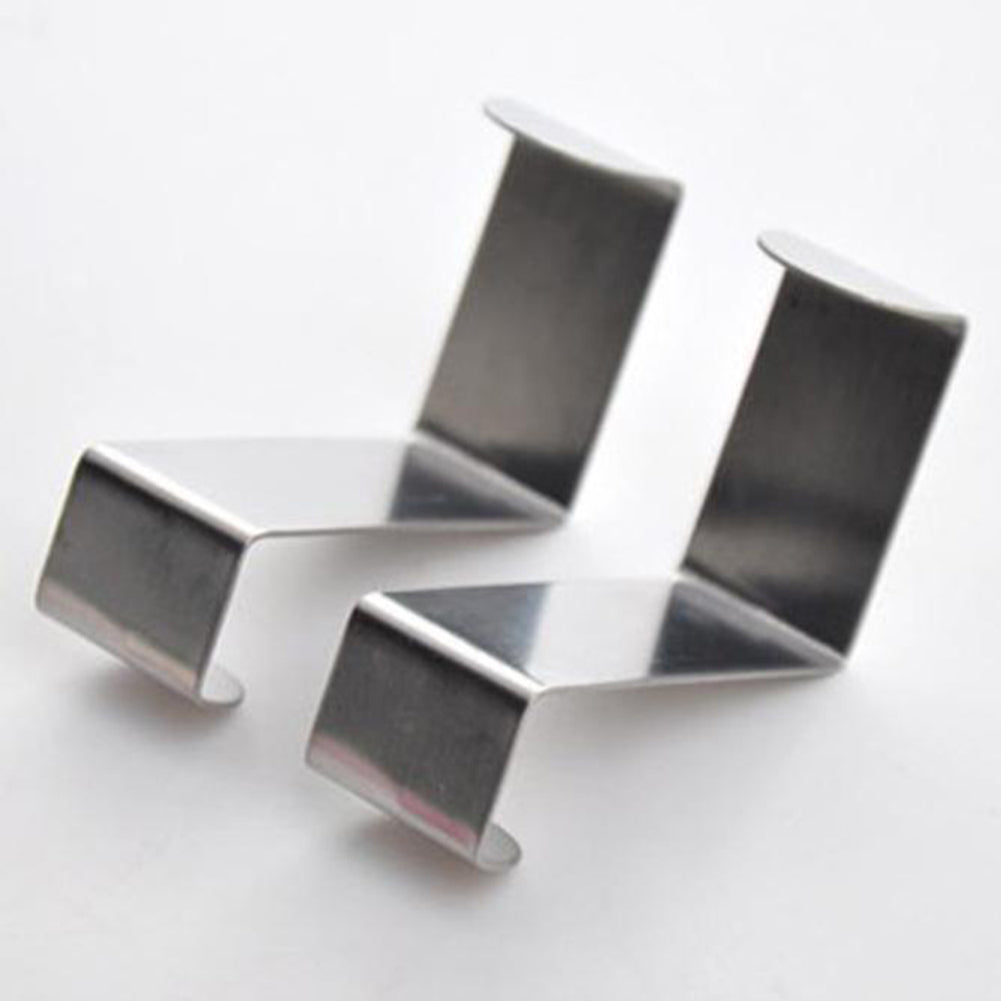 2Pcs S Shape Stainless Steel Over Door Hooks Kitchen Bathroom Cabinet Hanger