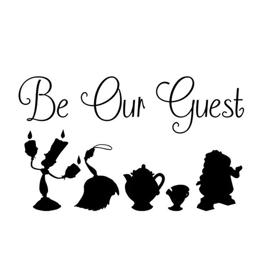 Be Our Guest Funny Car-styling Body Window Sticker Reflective Decal Decoration