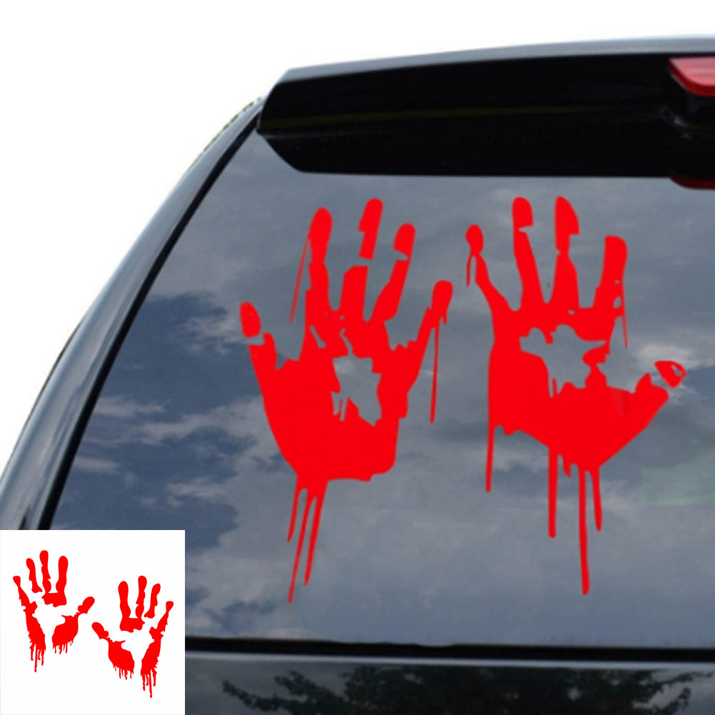 Reflective Horrible Bloody Hands Decal Vehicle Car Window Body Sticker Decor
