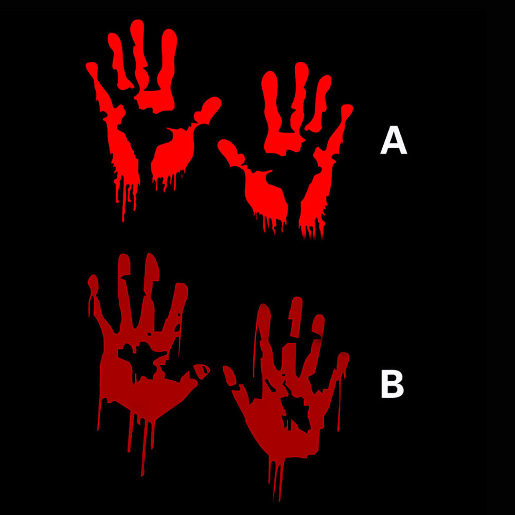 Reflective Horrible Bloody Hands Decal Vehicle Car Window Body Sticker Decor