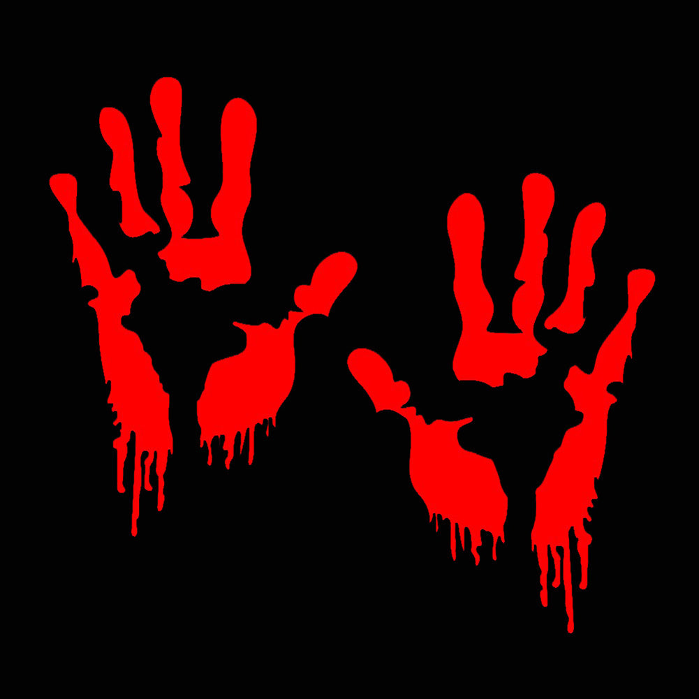 Reflective Horrible Bloody Hands Decal Vehicle Car Window Body Sticker Decor