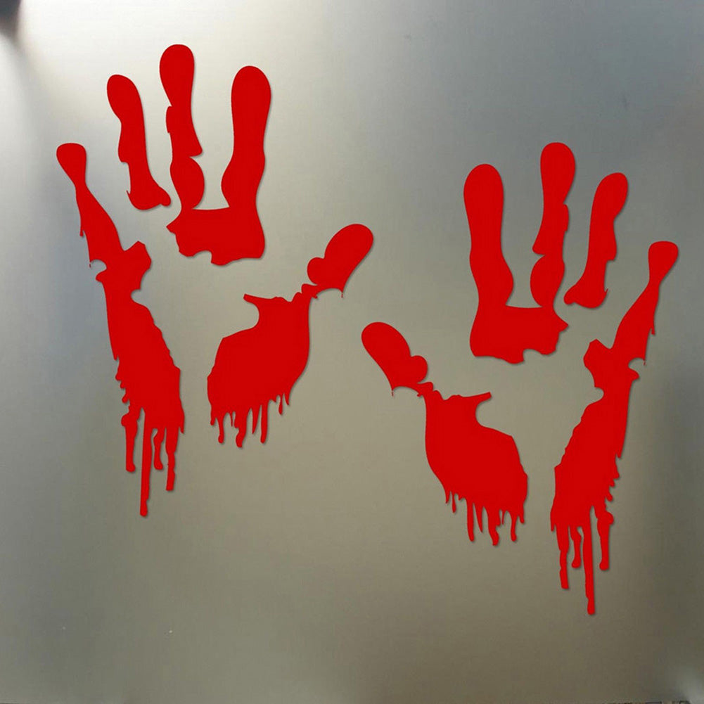 Reflective Horrible Bloody Hands Decal Vehicle Car Window Body Sticker Decor