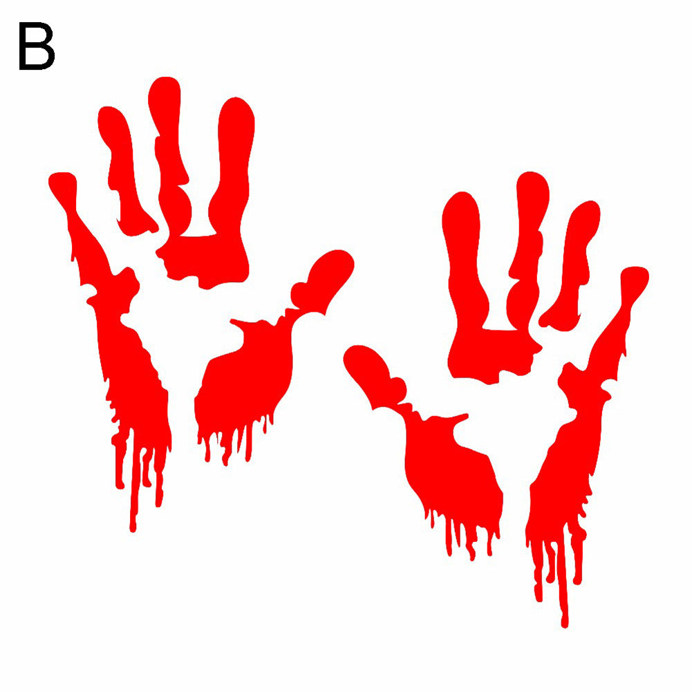 Reflective Horrible Bloody Hands Decal Vehicle Car Window Body Sticker Decor