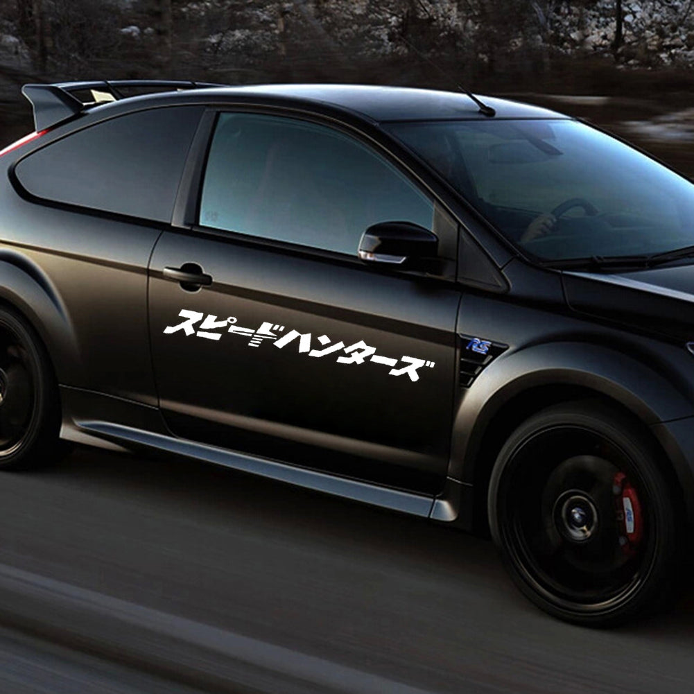 Japanese JDM Speedhunter Car Sticker Headlight Hood Reflective Decals Decor