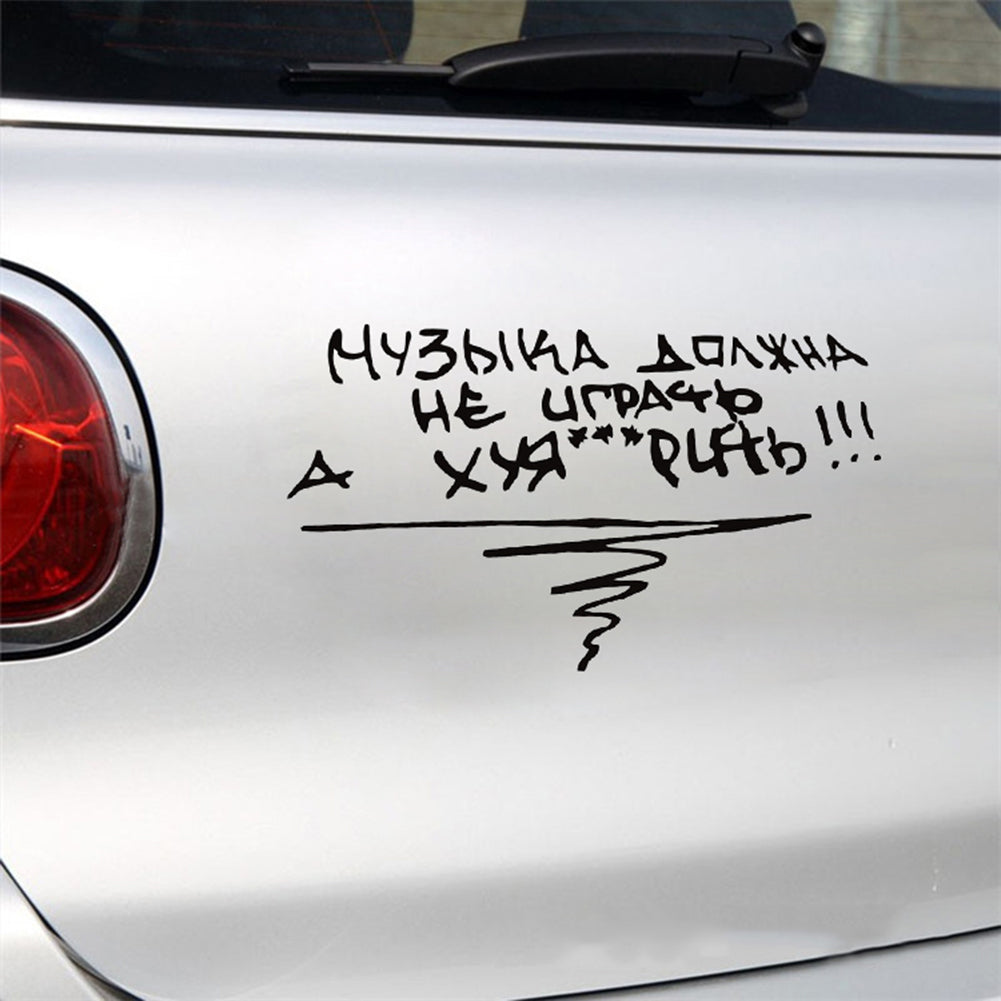 Funny Letter Print Reflective PET Removable Sticker Decal Car Decoration Gift