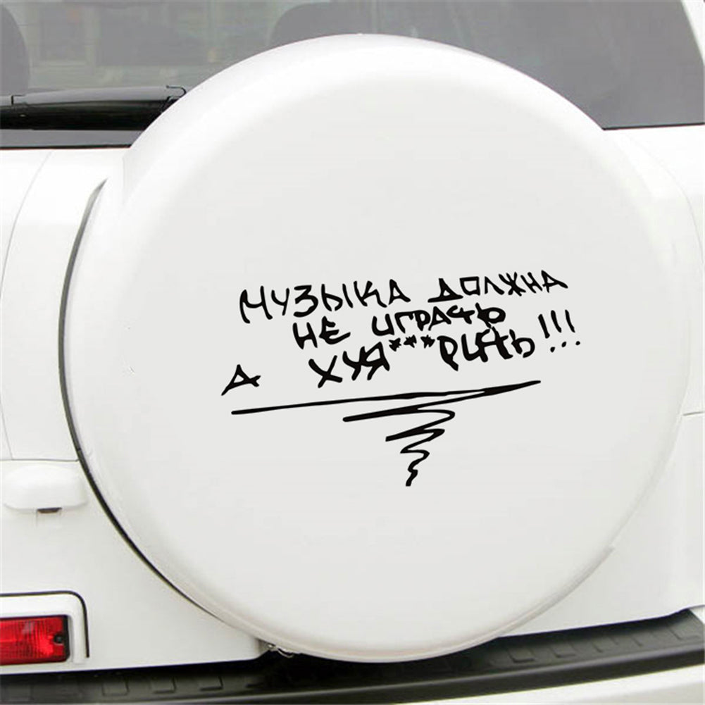 Funny Letter Print Reflective PET Removable Sticker Decal Car Decoration Gift