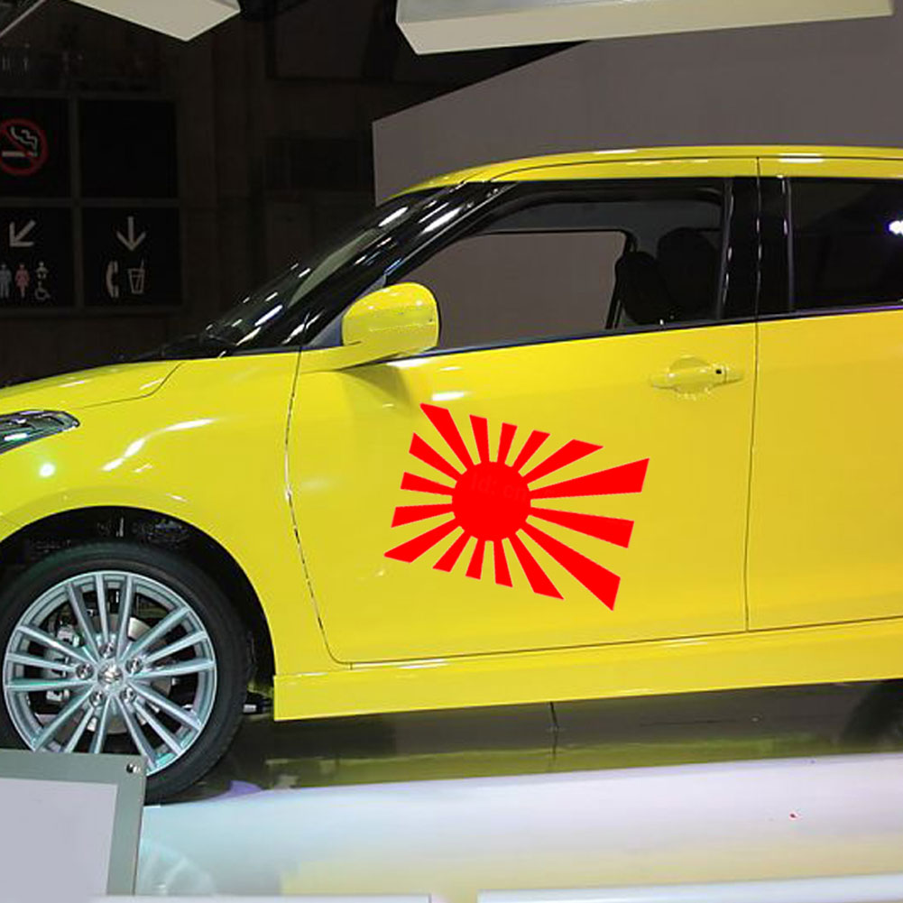 Japanese Rising Sun Flag Car-Styling Body Window Decals Reflective Sticker Decor