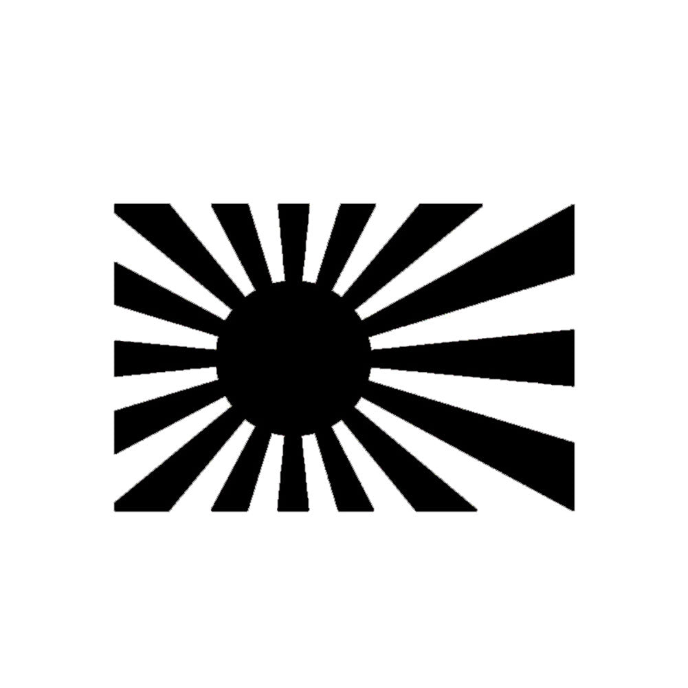 Japanese Rising Sun Flag Car-Styling Body Window Decals Reflective Sticker Decor