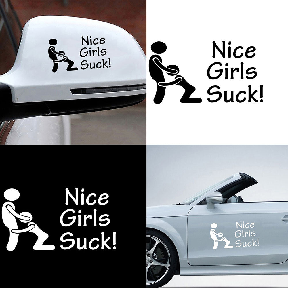 Nice Girls Suck Car Sticker Funny Styling Decor Auto Truck Body Window Decal
