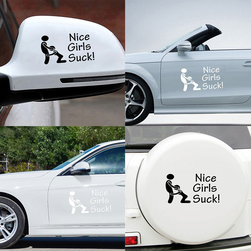 Nice Girls Suck Car Sticker Funny Styling Decor Auto Truck Body Window Decal