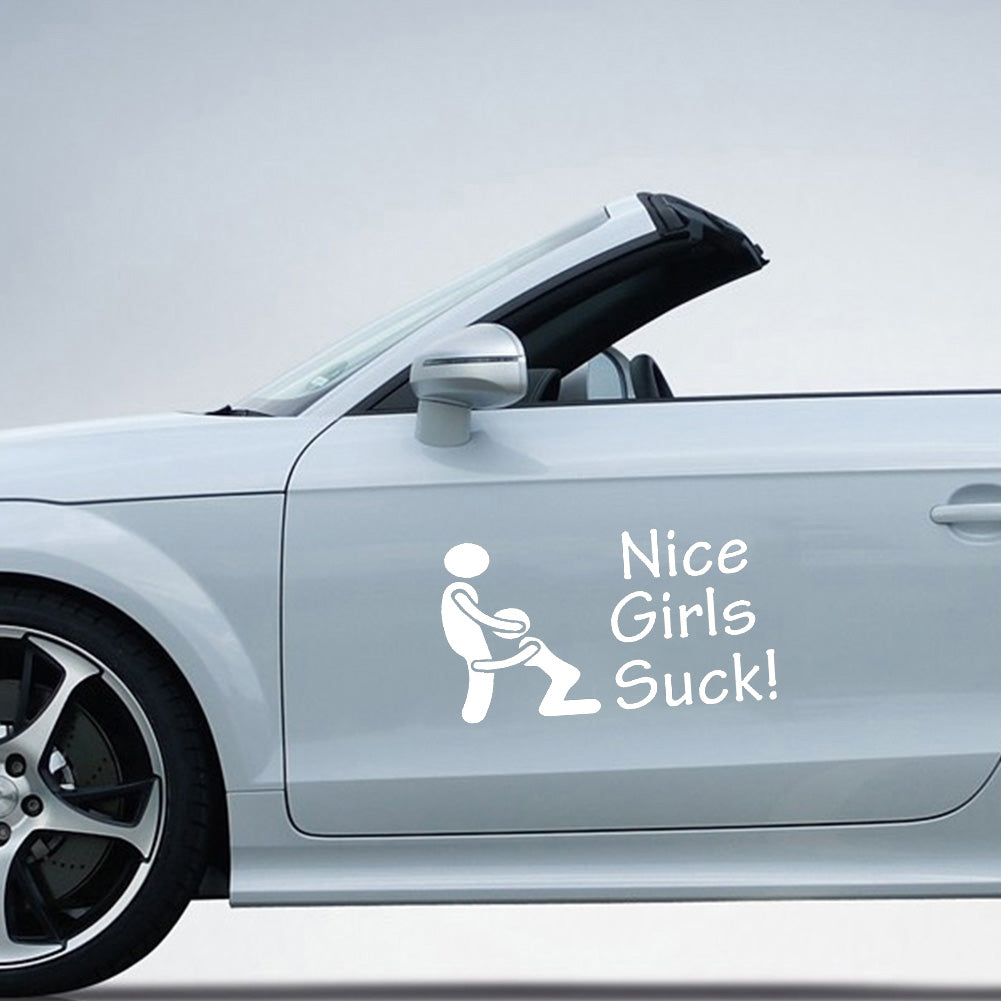 Nice Girls Suck Car Sticker Funny Styling Decor Auto Truck Body Window Decal