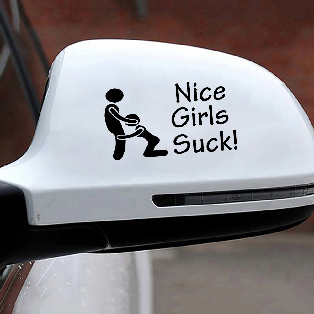 Nice Girls Suck Car Sticker Funny Styling Decor Auto Truck Body Window Decal