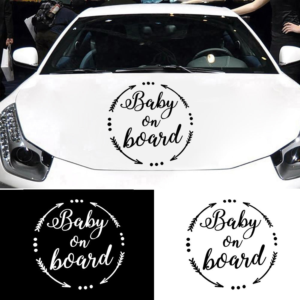 BABY ON BOARD Letter Reflective Warning Car Auto Sticker Decoration Gift