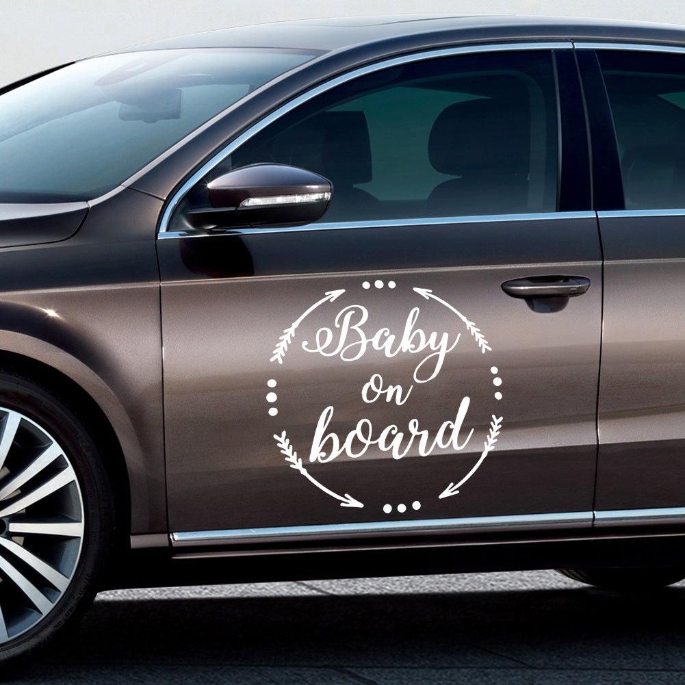 BABY ON BOARD Letter Reflective Warning Car Auto Sticker Decoration Gift