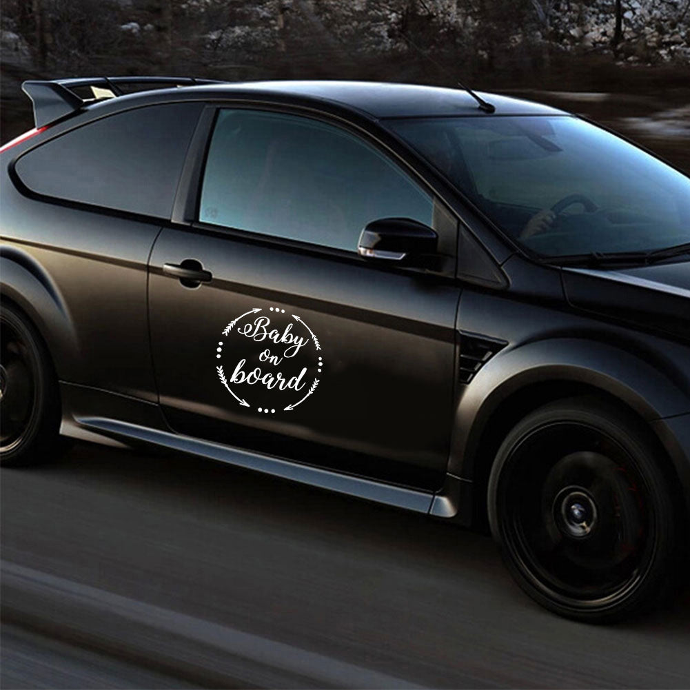 BABY ON BOARD Letter Reflective Warning Car Auto Sticker Decoration Gift